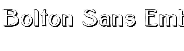 Bolton Sans Embossed font preview