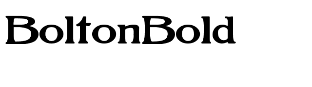 BoltonBold font preview