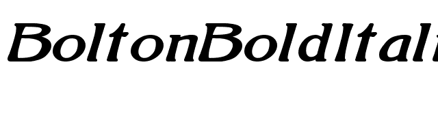 BoltonBoldItalic font preview