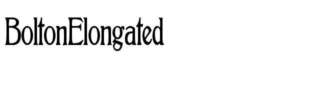 BoltonElongated font preview