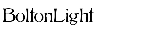 BoltonLight font preview