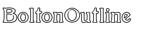 BoltonOutline font preview