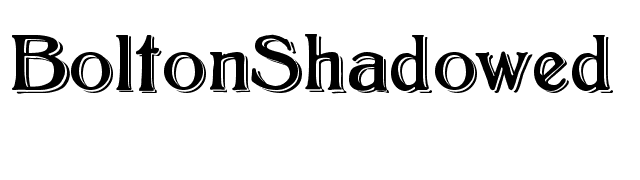 BoltonShadowed font preview