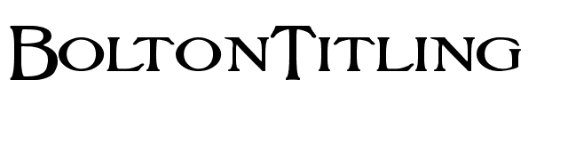 BoltonTitling font preview