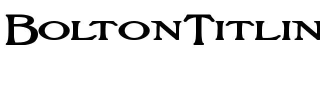 BoltonTitlingBold font preview