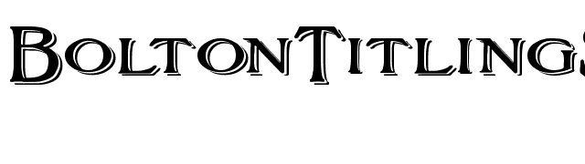 BoltonTitlingShadowed font preview