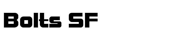 Bolts SF font preview