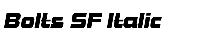 Bolts SF Italic font preview