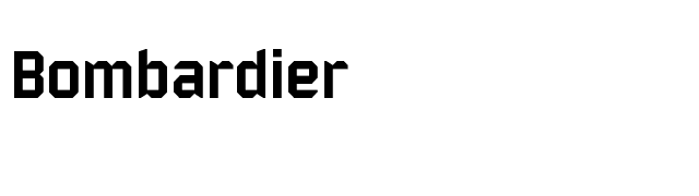 Bombardier font preview