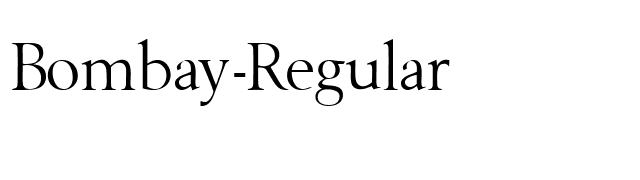 Bombay-Regular font preview