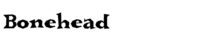 Bonehead font preview