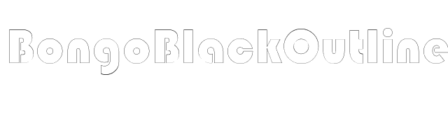 BongoBlackOutline font preview