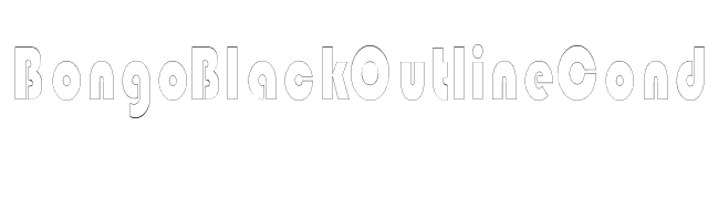 BongoBlackOutlineCondensed font preview