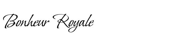 Bonheur Royale font preview