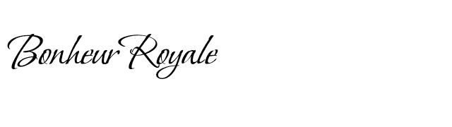 BonheurRoyale font preview