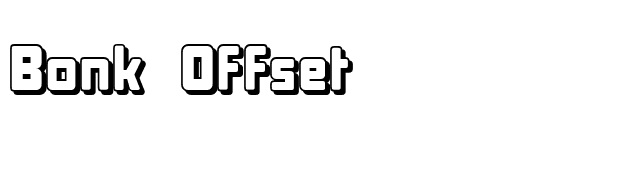 Bonk Offset font preview