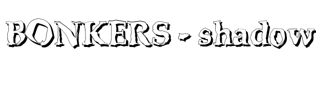 BONKERS - shadow font preview