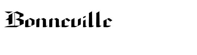 Bonneville font preview