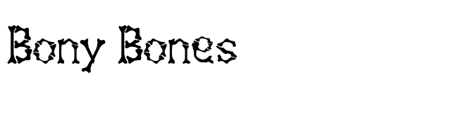 Bony Bones font preview