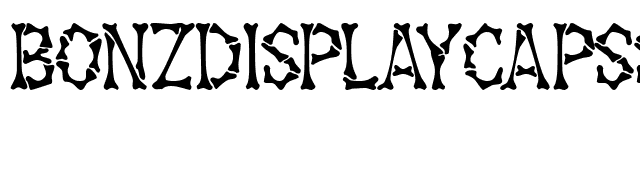 BonzDisplayCapsSSK font preview