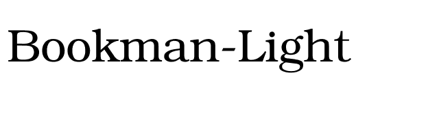 Bookman-Light font preview