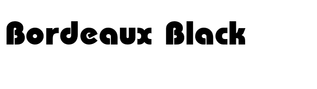 Bordeaux Black font preview