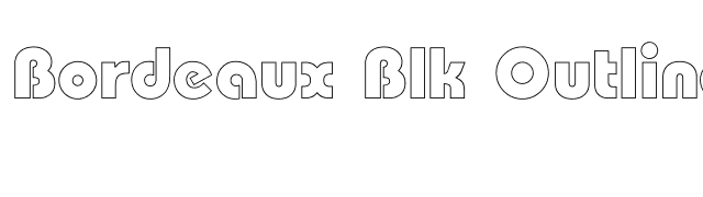 Bordeaux Blk Outline font preview