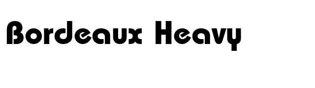 Bordeaux Heavy font preview