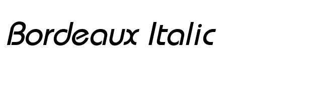 Bordeaux Italic font preview