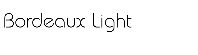 Bordeaux Light font preview