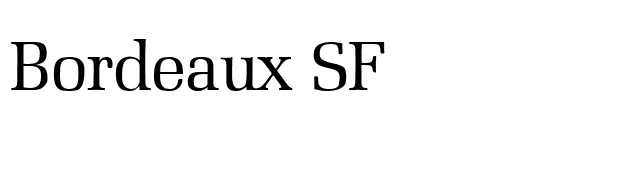 Bordeaux SF font preview