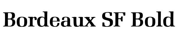 Bordeaux SF Bold font preview