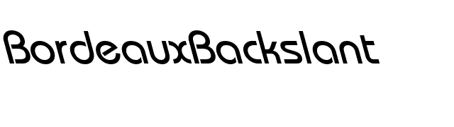 BordeauxBackslant font preview