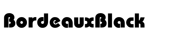 BordeauxBlack font preview