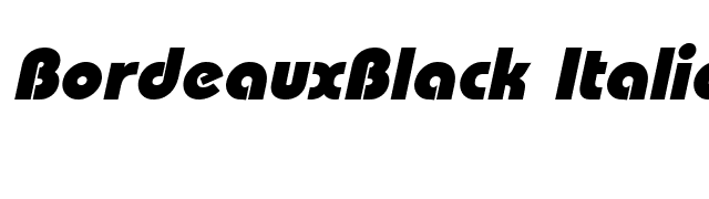 BordeauxBlack Italic font preview