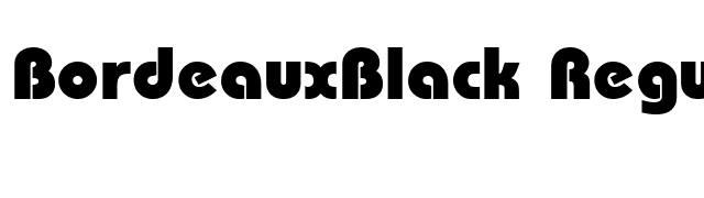 BordeauxBlack Regular font preview