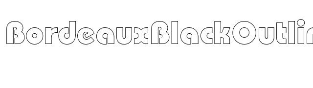 BordeauxBlackOutline Regular font preview