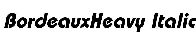 BordeauxHeavy Italic font preview