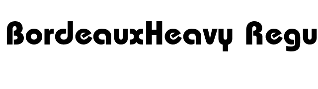 BordeauxHeavy Regular font preview