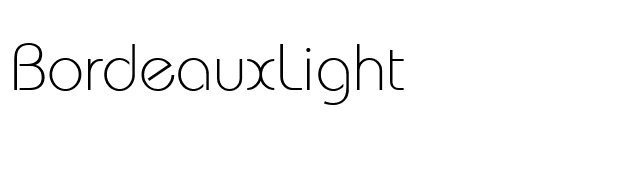 BordeauxLight font preview