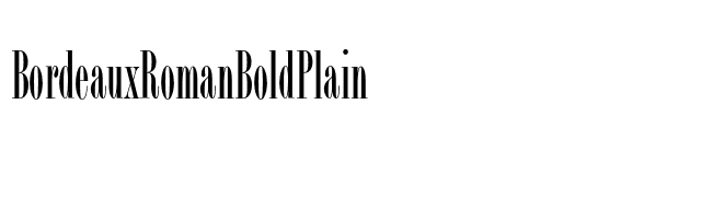 BordeauxRomanBoldPlain font preview