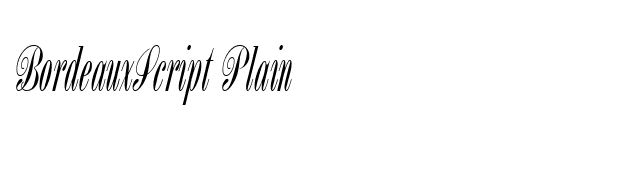 BordeauxScript Plain font preview