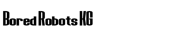 Bored Robots KG font preview