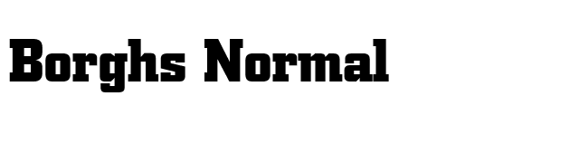 Borghs Normal font preview