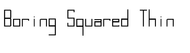 Boring Squared Thin font preview