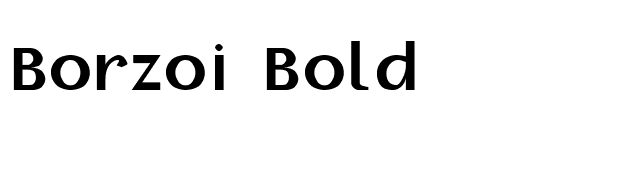 Borzoi Bold font preview