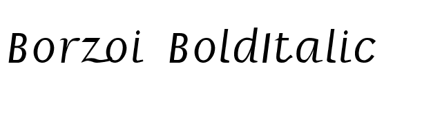 Borzoi BoldItalic font preview