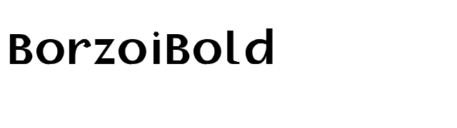 BorzoiBold font preview