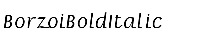 BorzoiBoldItalic font preview