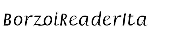 BorzoiReaderIta font preview